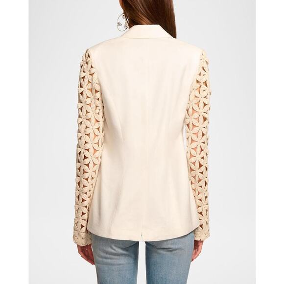 RAMY BROOK Kelsey Crochet-Sleeve Jacket Blazer - Picture 4 of 13